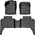Custom Fit 2 Row Floor Mats Black for 2018-2022 Toyota Tacoma Double Cab X707721