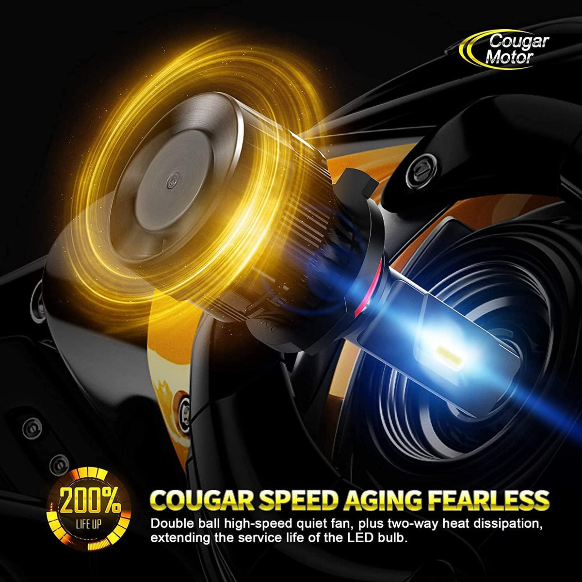 9005 + H11 LED Bulb Combo 2 Sets 12000LM 6500K Cool White Halogen Replacement Bulbs V918