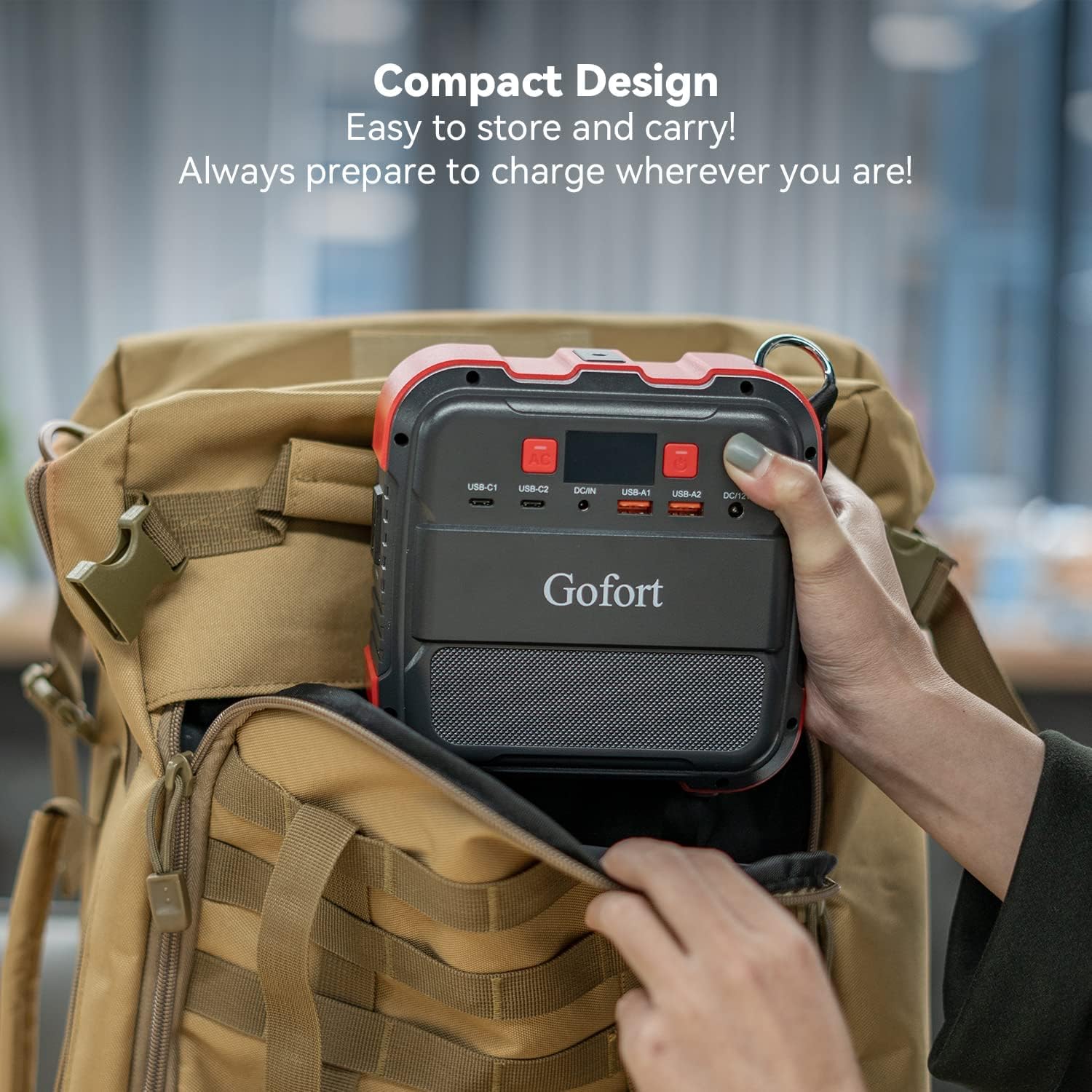 Portable Power Station 26400mAh 98Wh 120W Peak 240W 110V AC Outlets Battery Pack with Flashlight DC QC PD X628