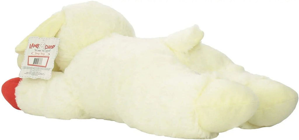 Jumbo White Plush Dog Toy with Squeaker, 24 inches W350