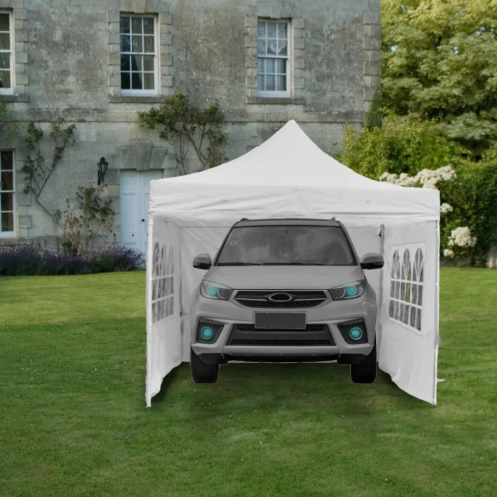 10x10 Ft Adjustable Canopy With Window Wall D39207