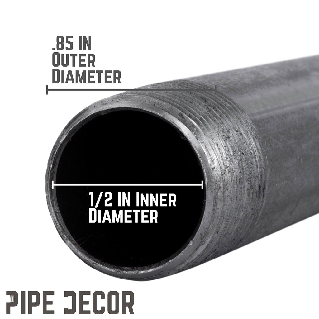 1/2 in. x 60 in. Black Steel Plumbing Pipe (4-Pack) M80069