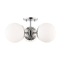 Polished Nickel 3 Light Semi Flush Z543515