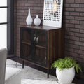 Industrial Buffet Storage Cabinet, 30 Inch, Dark Walnut R40603