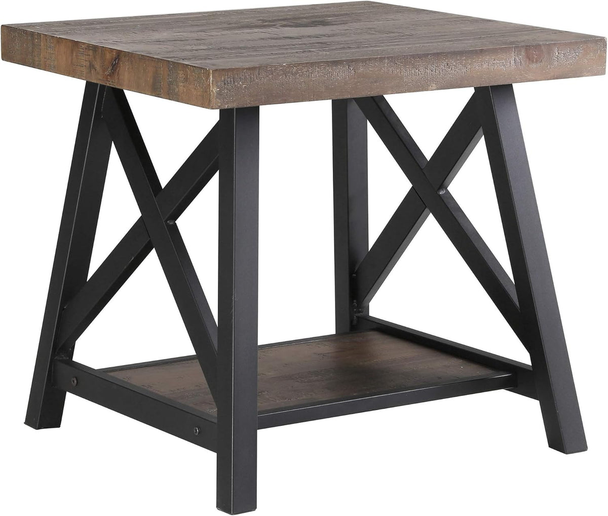 Rustic Oak Accent Table D678