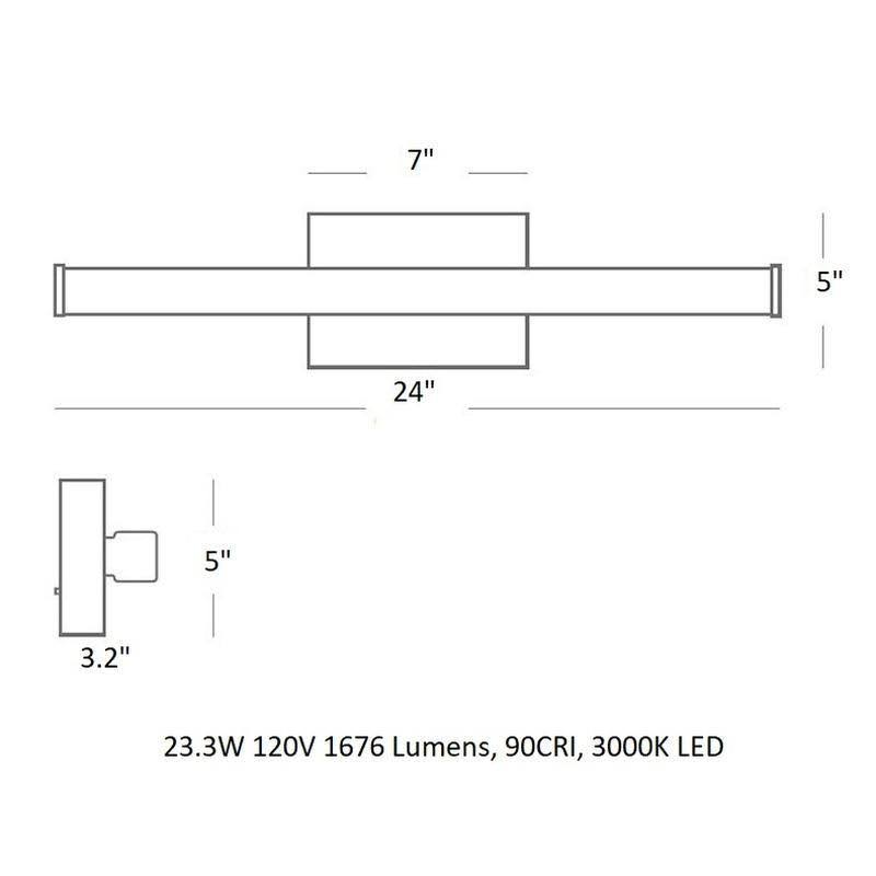 Satin Nickel Square 48 Bath Light Z340738