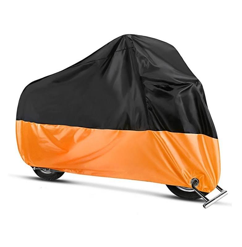Outdoor Tarpaulin in black-orange O484