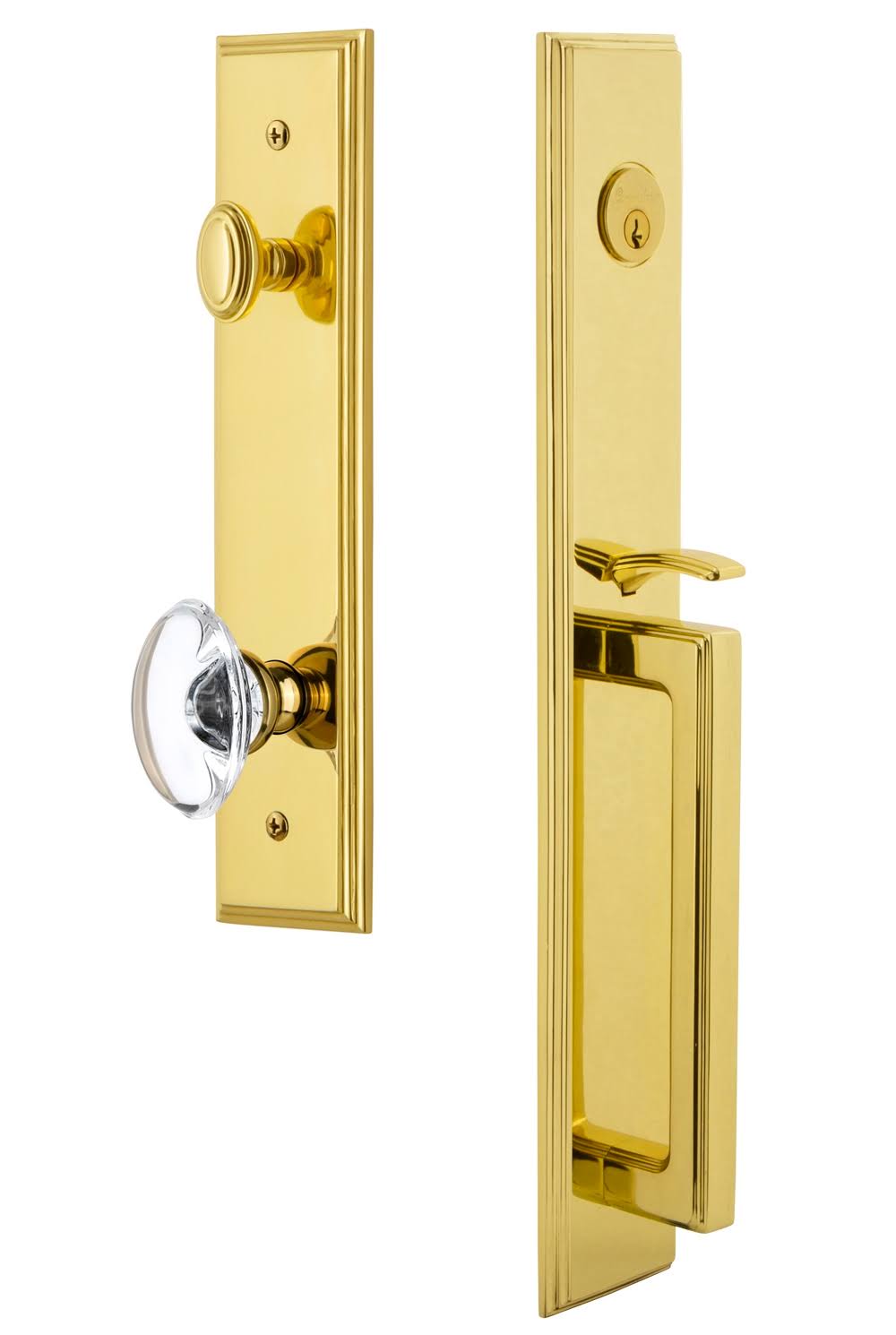 One-Piece D Grip and Provence Knob Brass K5687