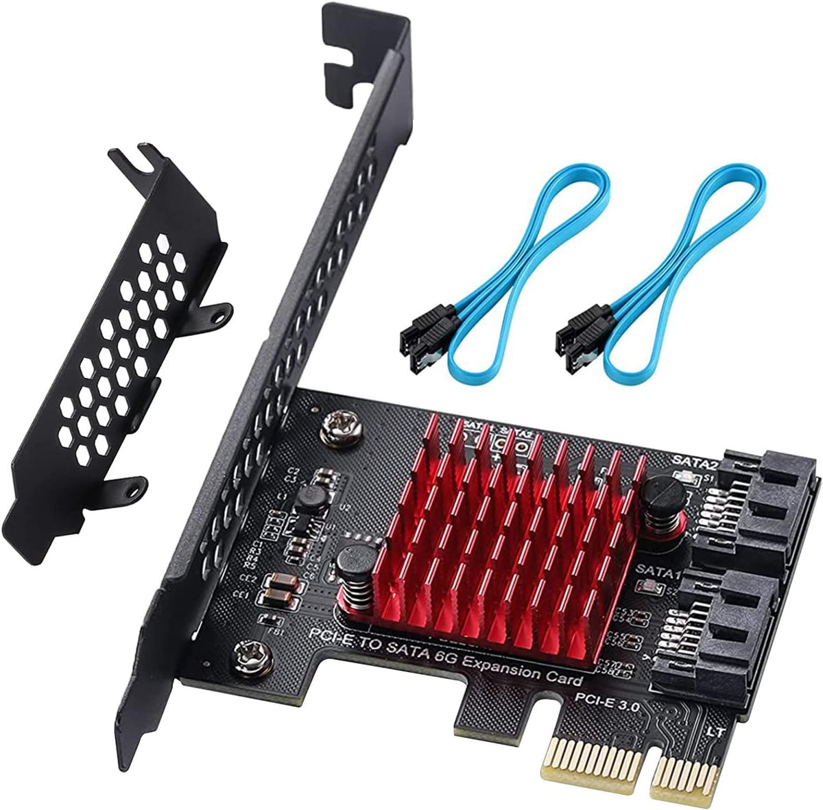 PCIE to SATA 3.0 6 Gbps Controller with 8 SATA Cables X291