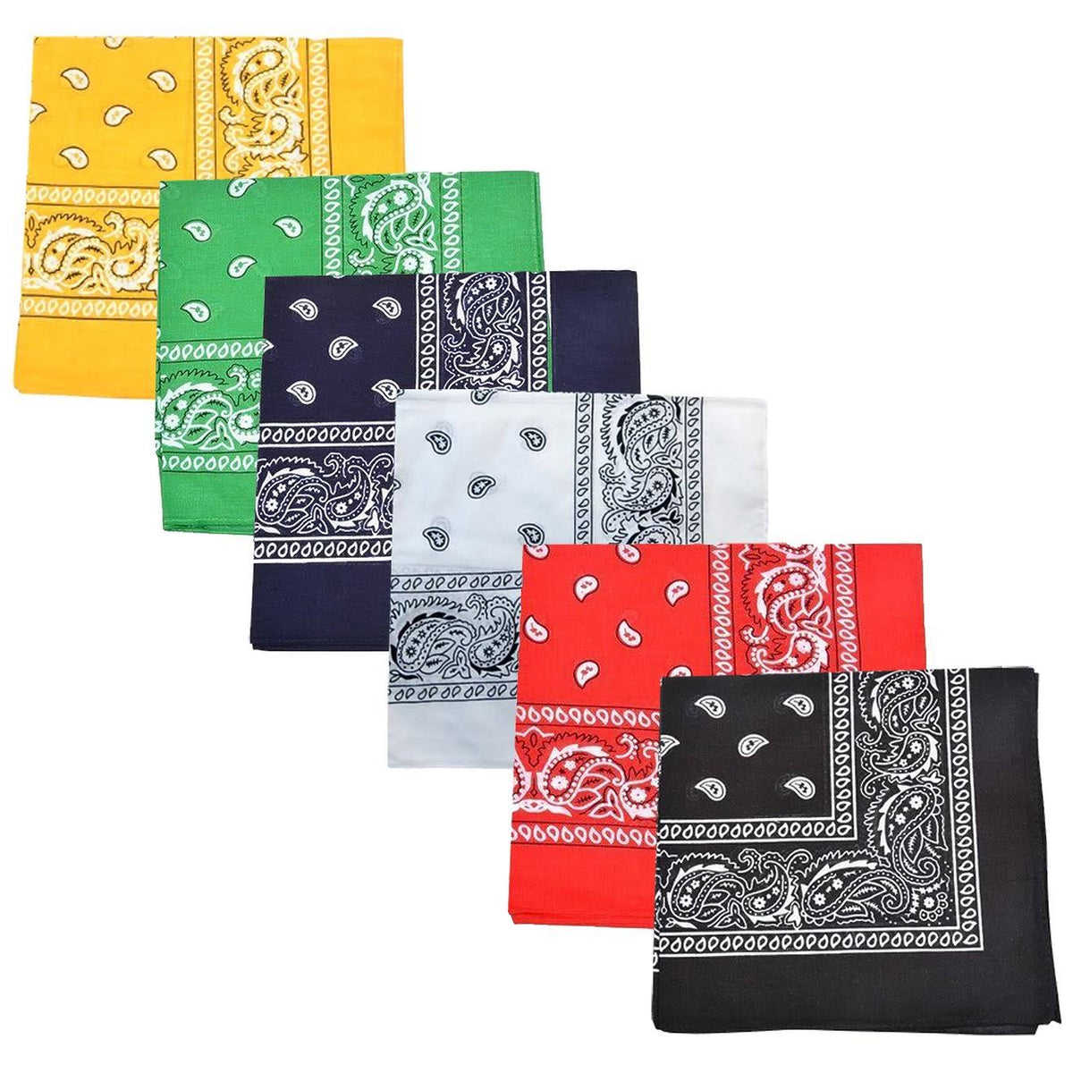 Set of 240 Paisley 100% Polyester Double Sided Bandanas Q6179