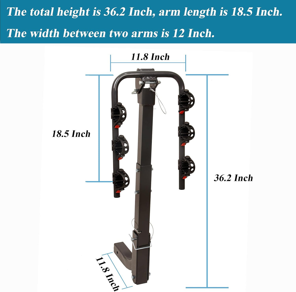 2 Hitch Receiver 4-Bikes Bicycle Carrier K655512
