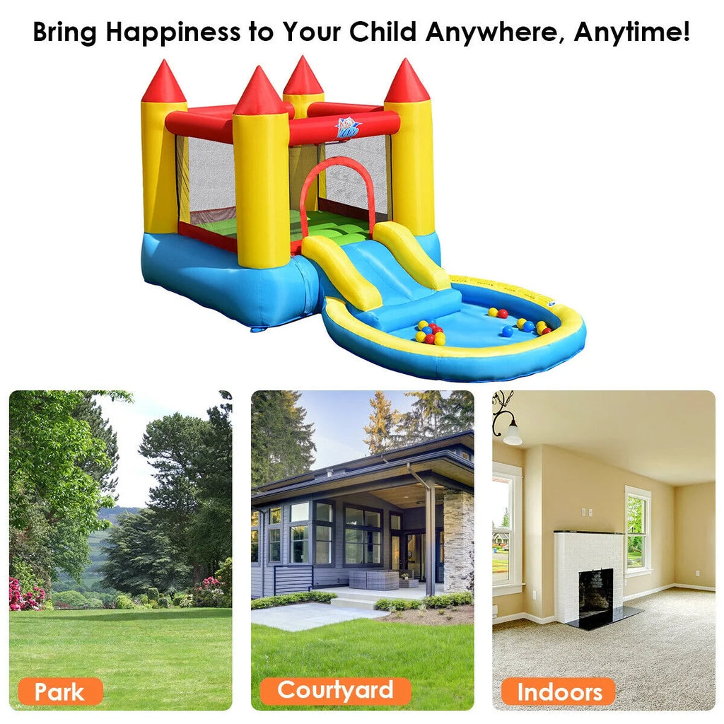 Inflatable Bounce House with Pool and 480W Blower Y5358