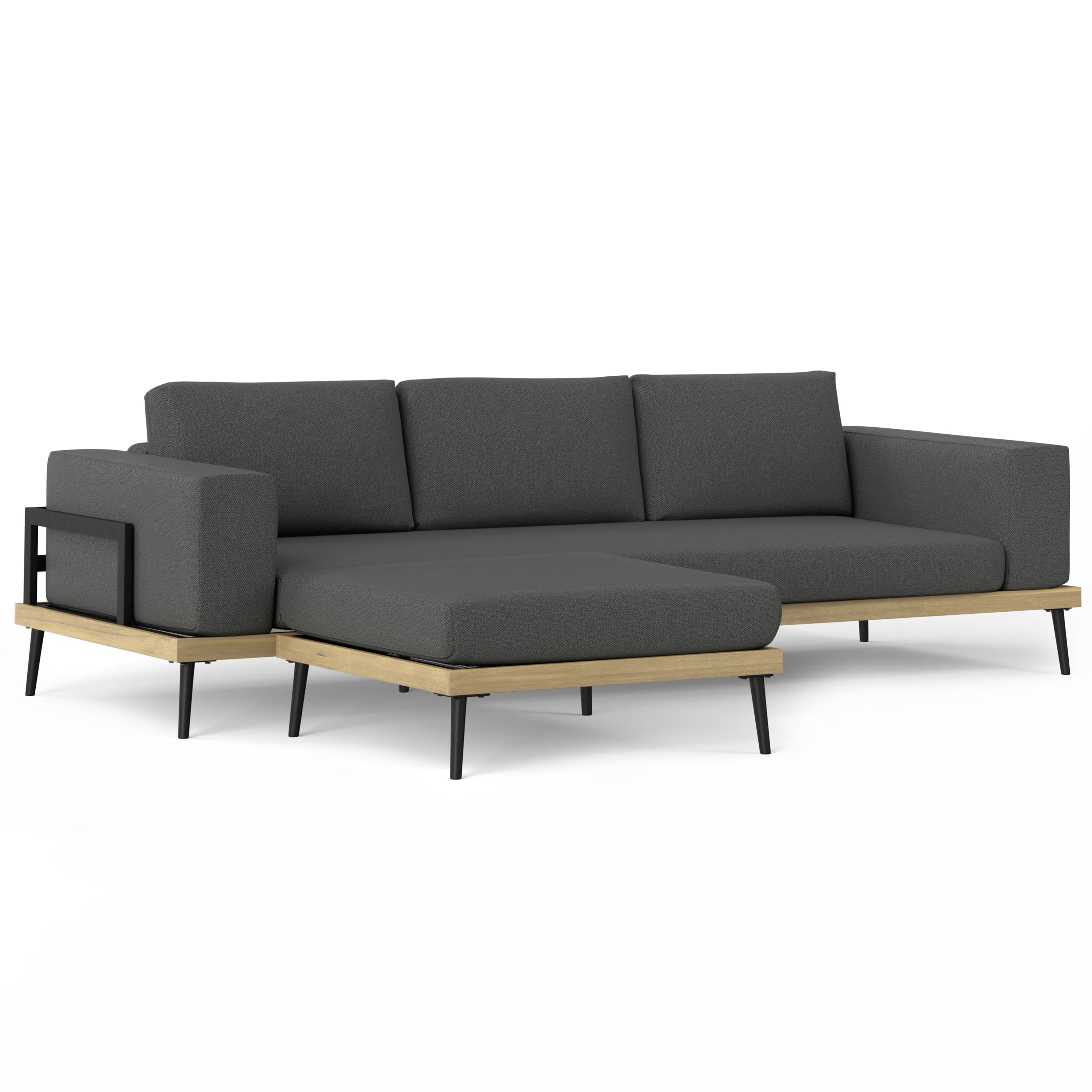 Slate Gray Outdoor 2 Piece Sofa Sectional V519631