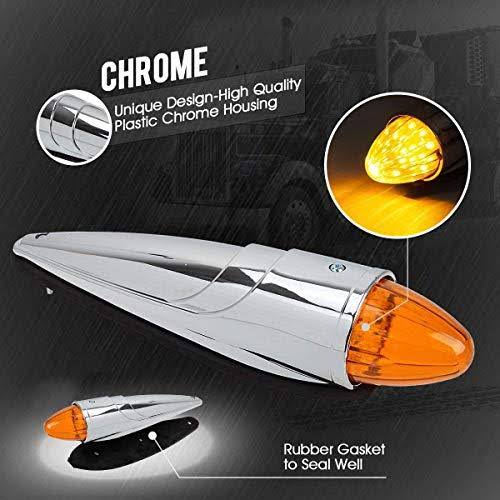 5pcs Amber Chrome 17 LED Truck Roof Lights X731