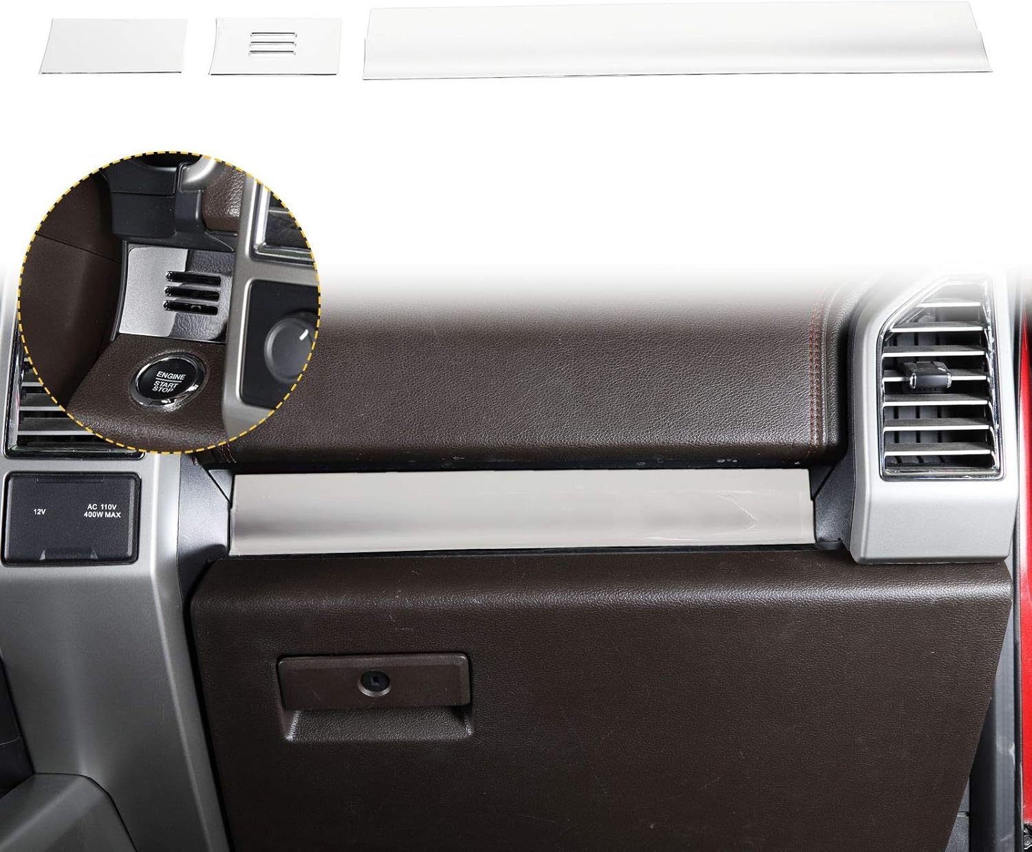 ABS Red 3pcs Trim for Ford F150 H5864
