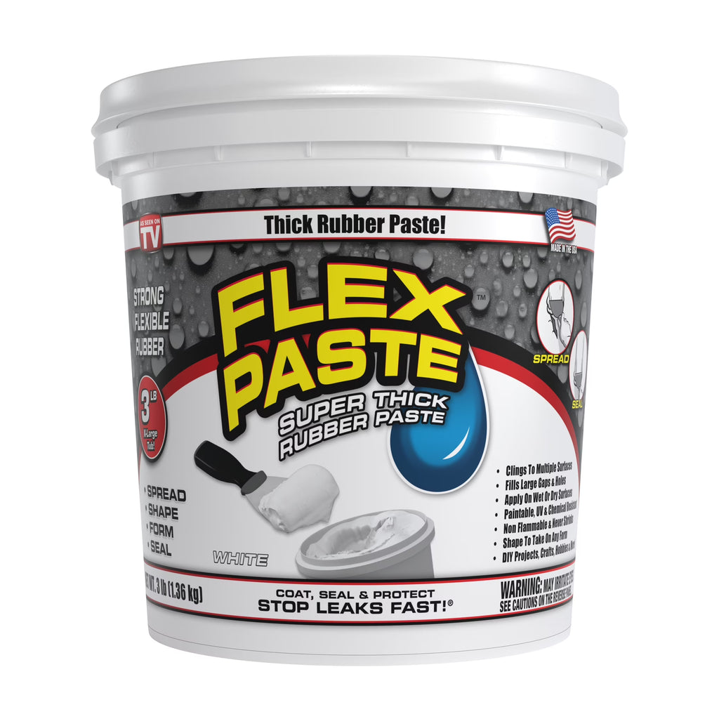 White Super Thick Rubberized Paste, 3 lb S444562
