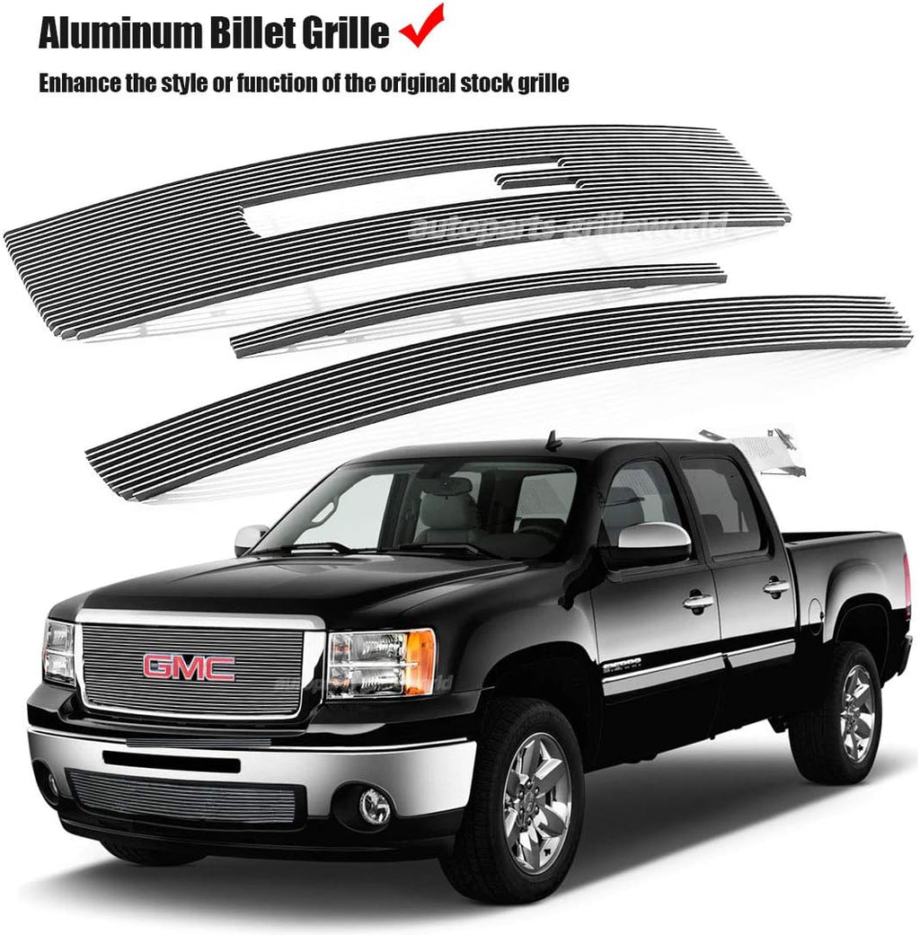 Chrome Billet Grille Grill Combo for GMC Sierra 1500 H490