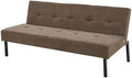 3 Seater Sofa Bed Click Clack Armless Fabric Couch Recliner (Grey) L58929