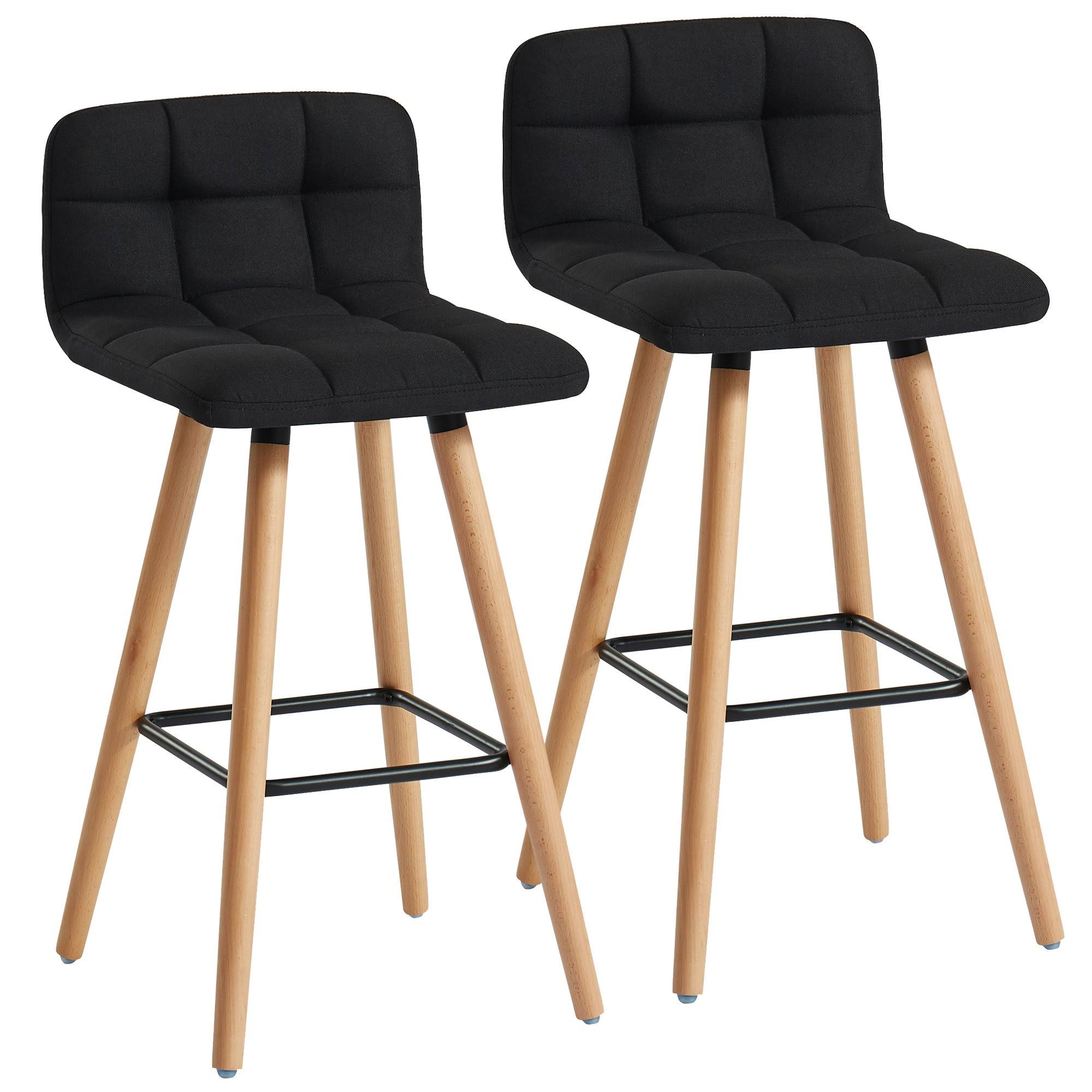 Black Counter Stool Set of 2 H474