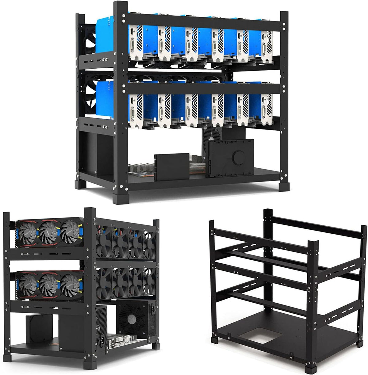 Black Cold Rolled Steel Mining Rig Frame A789