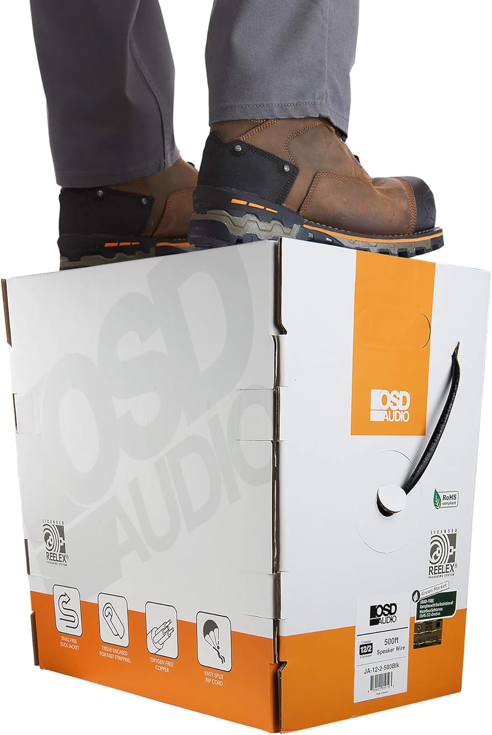 16 AWG 2 Conductor Oxygen Free Copper Speaker Wire 500 Foot White S692027