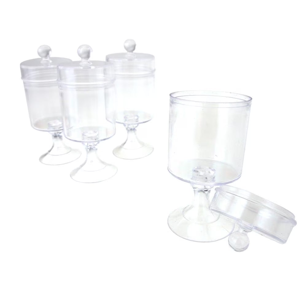 Clear Plastic Candy Jar Container, 12-Count G78912