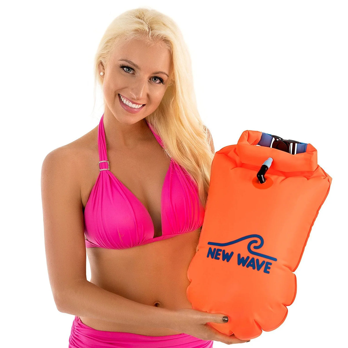 Swim Buoy Drybag for Open Water Swimmers, 20 Liter Orange PVC R1323