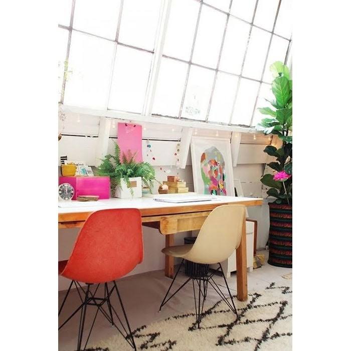 Teal Molded Plastic Dining Chairs with Black Wire Legs D524783