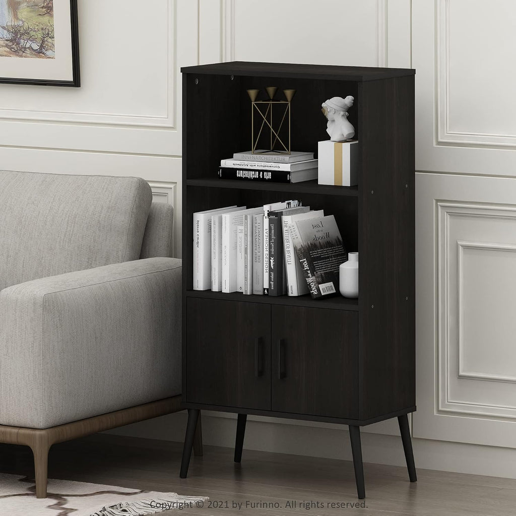 Espresso Accent Cabinet with Wood Legs V985450