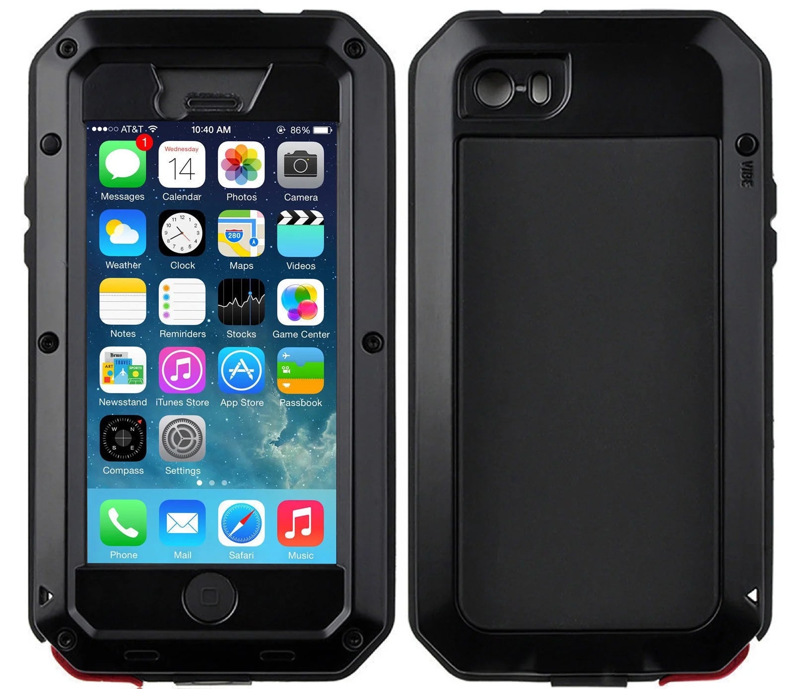 Black Aluminum Metal iPhone 8 Case Z193