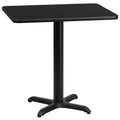 Black Rectangular Laminate Table Top/Base W298