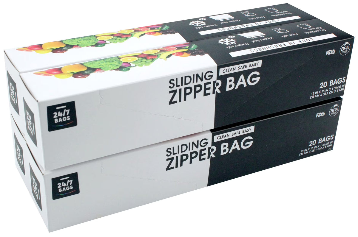 80 Count Slider Storage Bags with Expandable Bottom J81167
