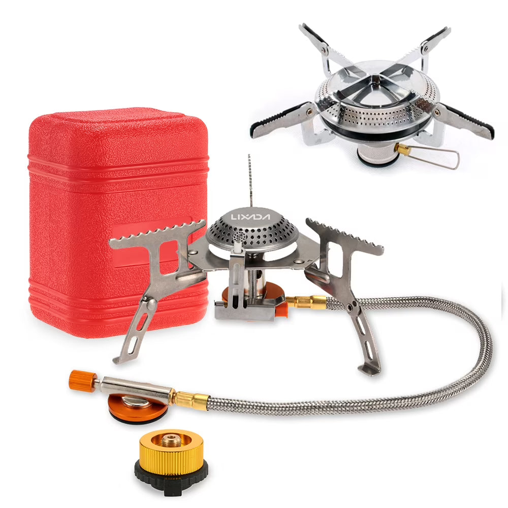 Camping Foldable Gas Set with Gas Conversion Head Adapter T183268