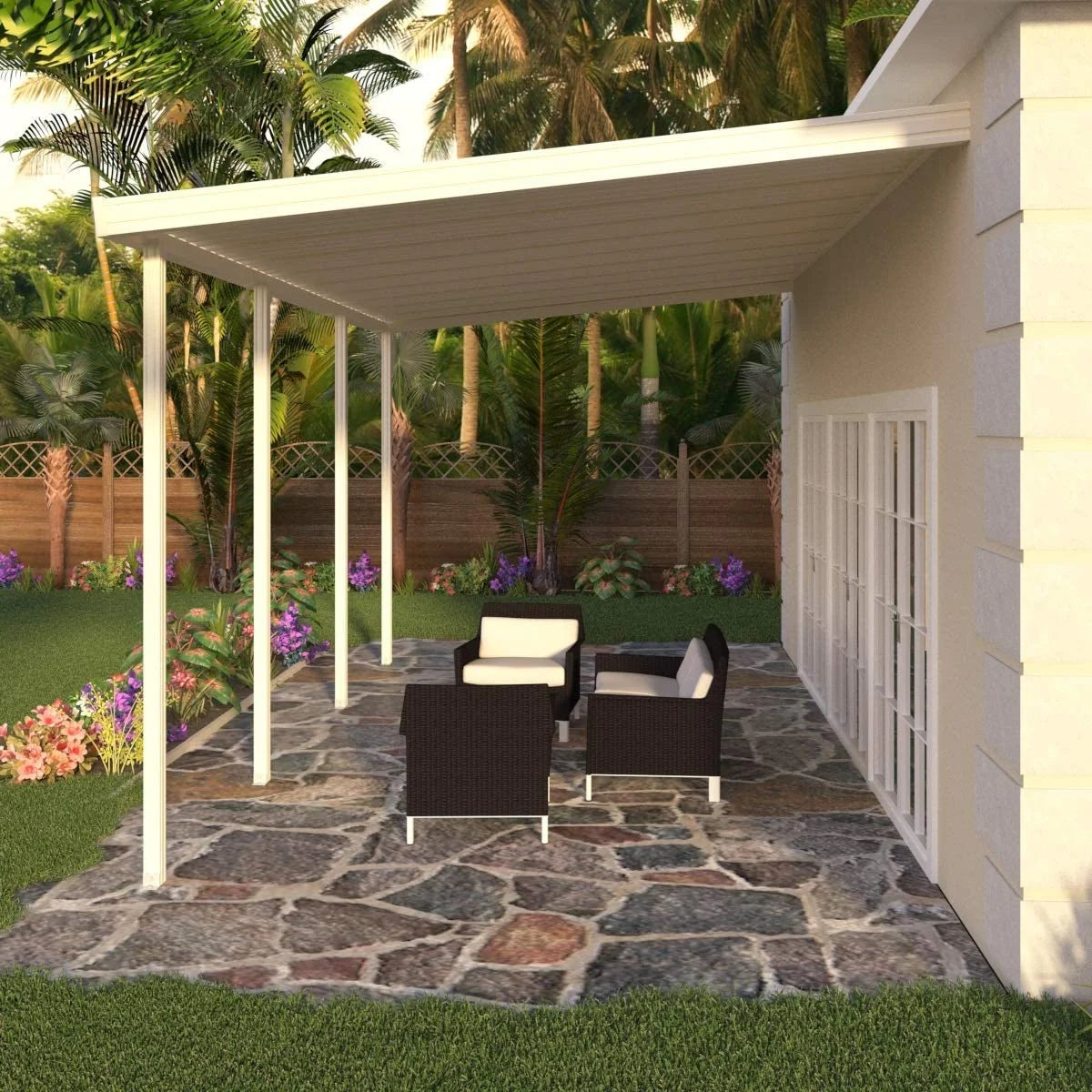 Ivory Aluminum Patio Cover T926