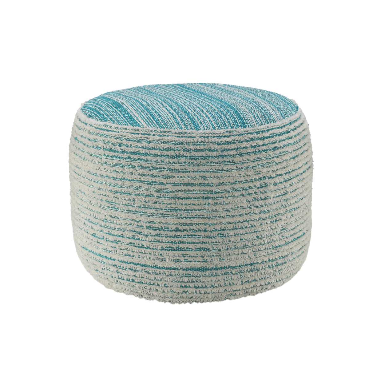 Coral Textured Distressed Pouf Q72392