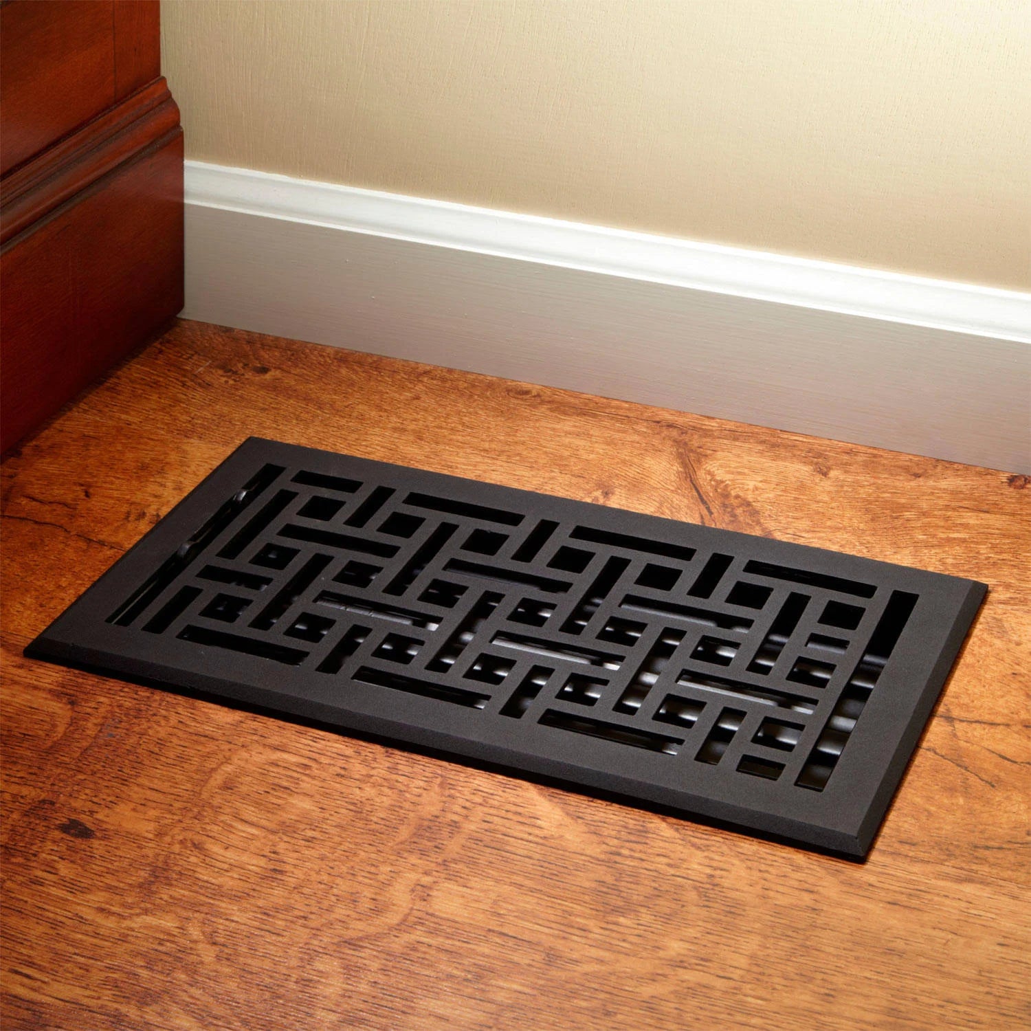 Wicker Style Cast Iron Floor Register V337109