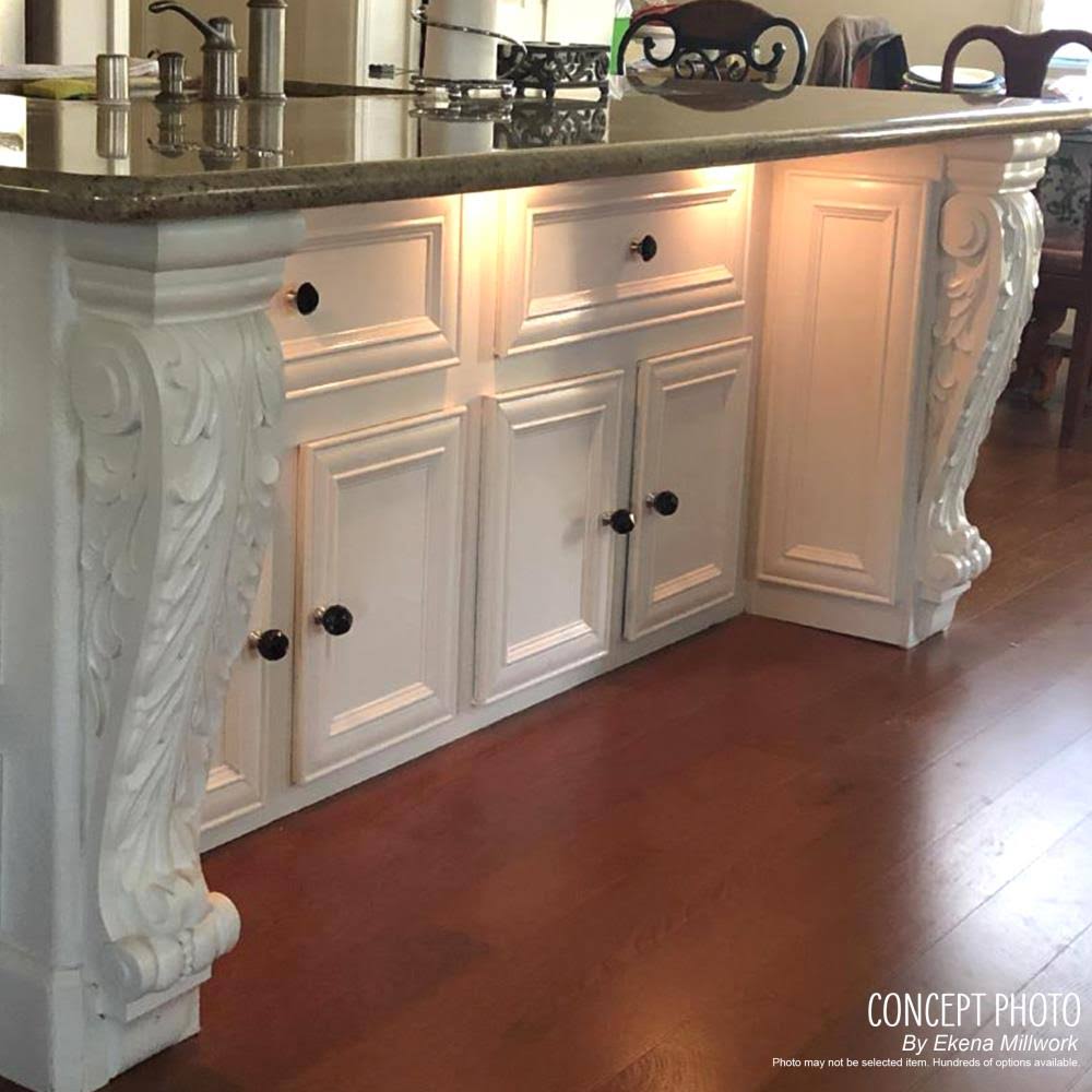 Red Oak Extra Large Acanthus Pilaster Corbel U50889