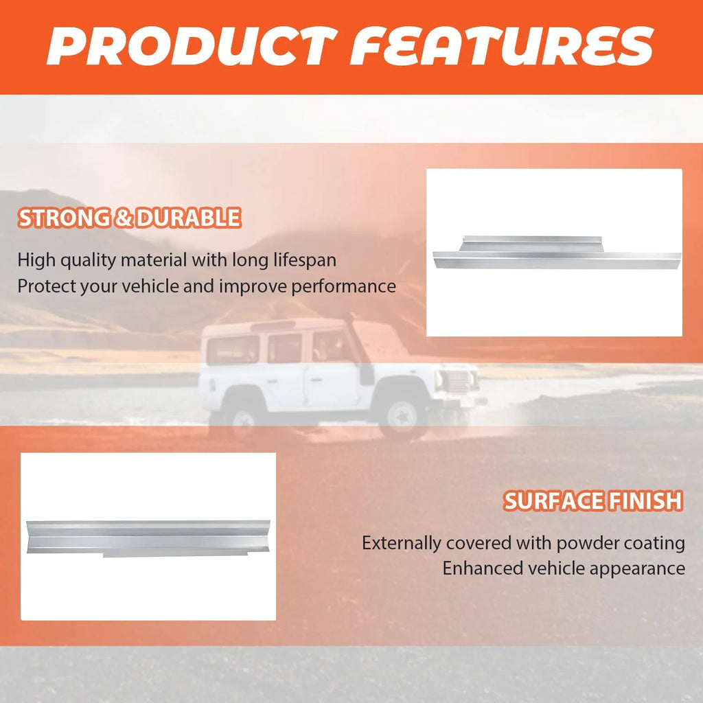 Slip-on Rocker Panels Replacement for 2007-2013 Chevy Silverado GMC Sierra 2 Door Standard Cab Q998