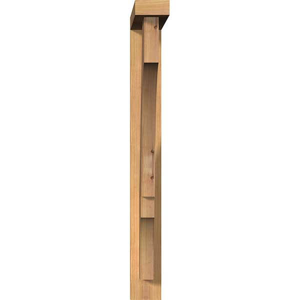 3 1/2x22W x 20x22D x 32x22H Smooth Bracket with Offset Brace, Western Red Cedar Z688430