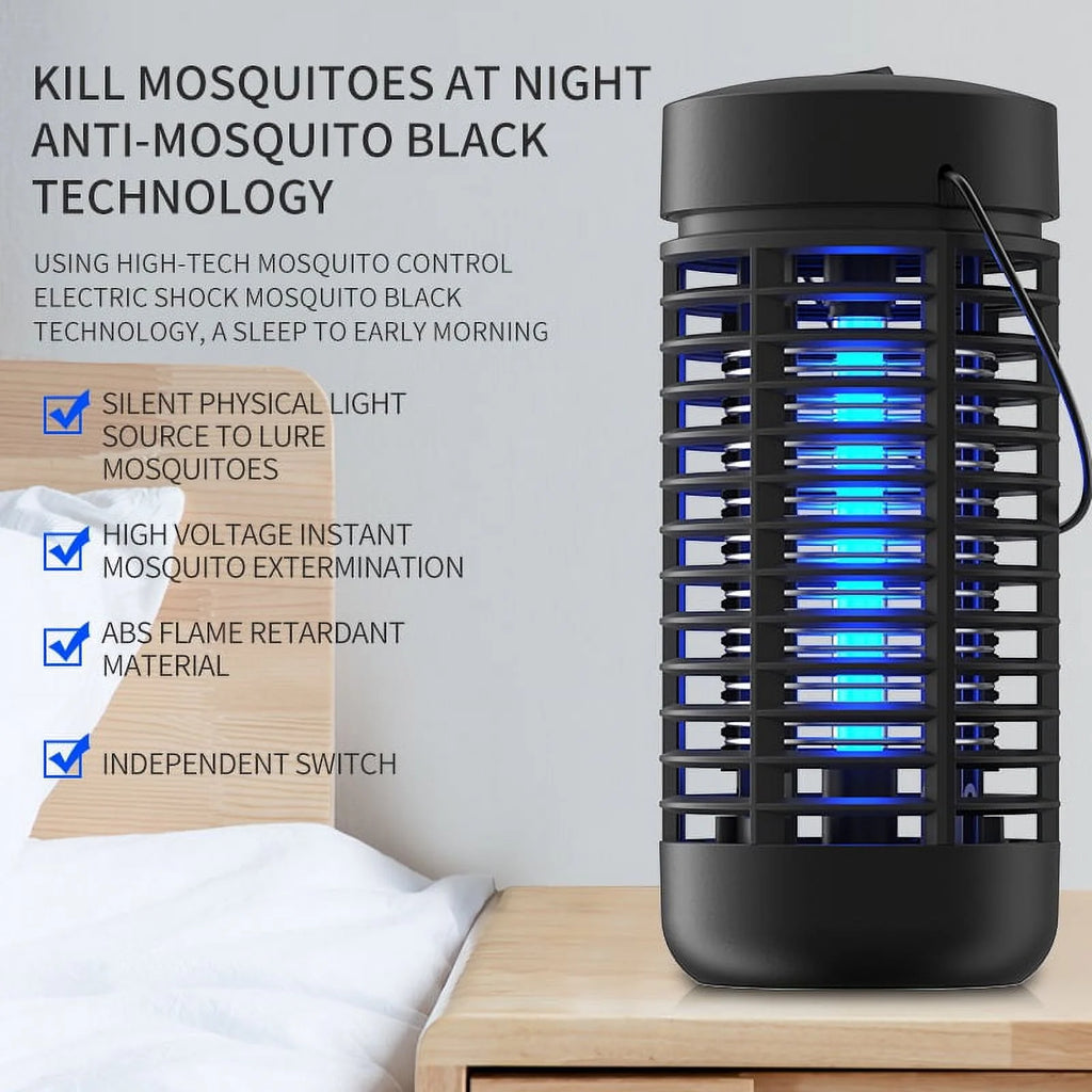 4000V Black Hanging Electronic Insect Killer with 15W Mosquito Light Bulb P68036