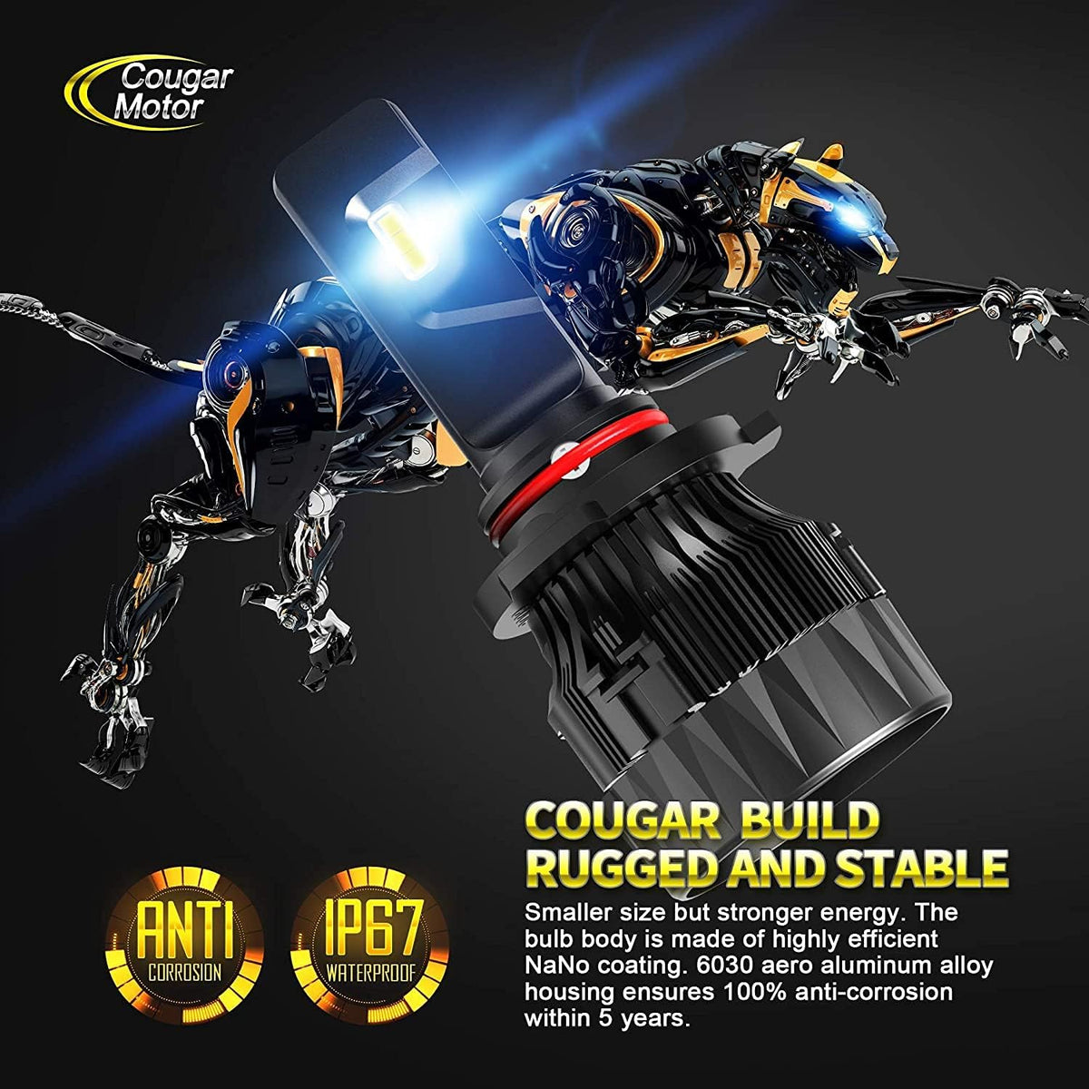 9005 + H11 LED Bulb Combo 2 Sets 12000LM 6500K Cool White Halogen Replacement Bulbs V918