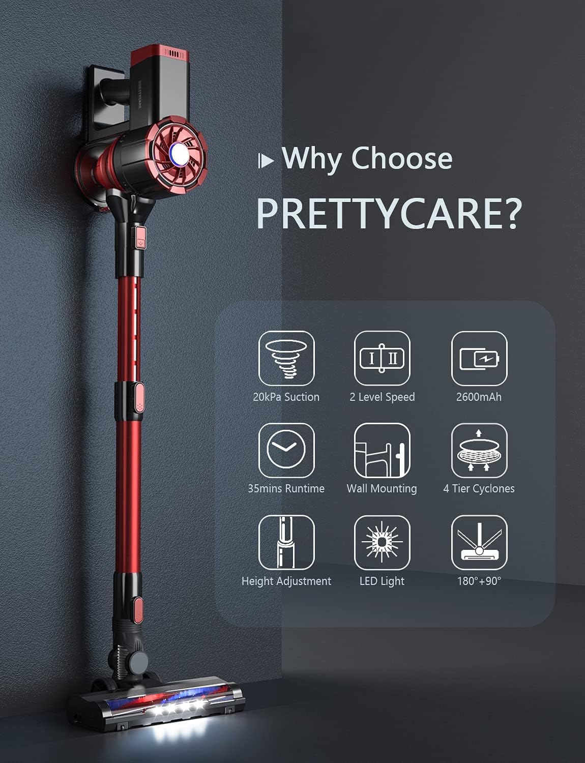 Cordless Stick Vacuum Cleaner with Detachable Battery C69022