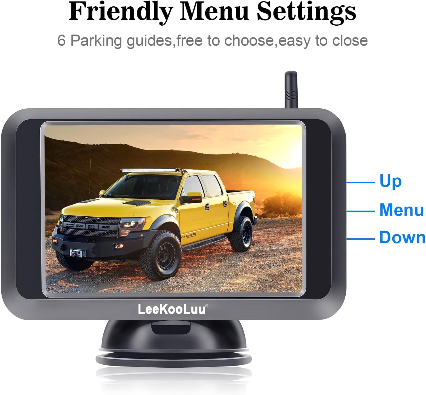 Wireless Backup Camera System with 5'' Monitor Night Vision Two Channels Pack of 2 G90232