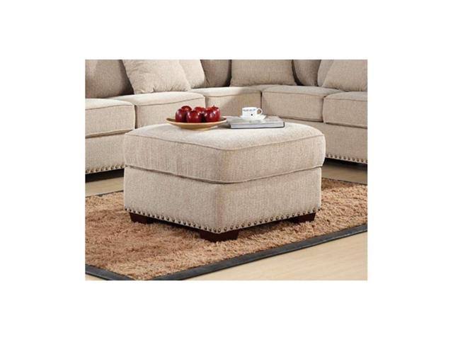 Red Microfiber Storage Ottoman Z2550