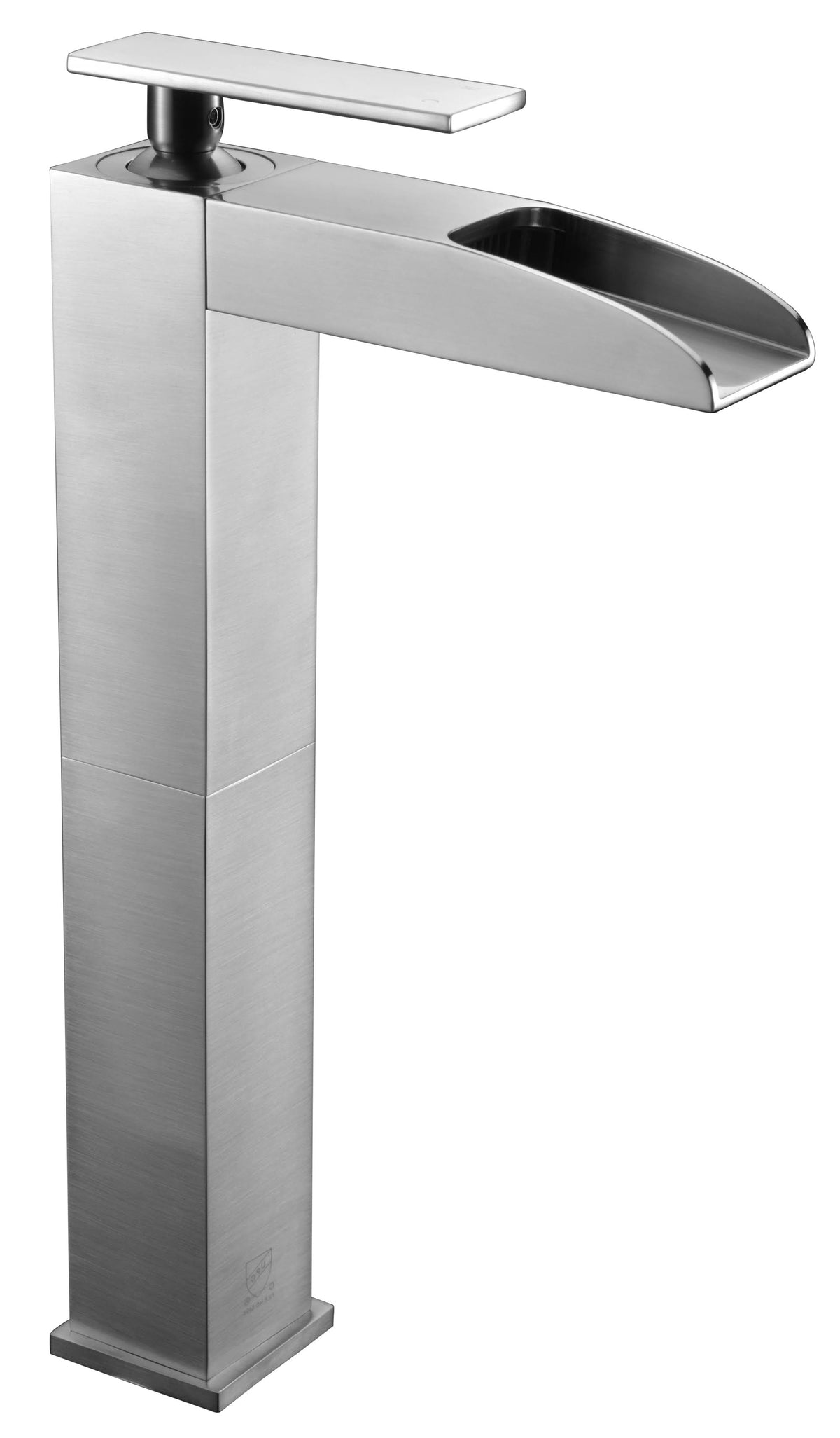 Brushed Nickel Single Hole Tall Waterfall Bathroom Faucet U4034