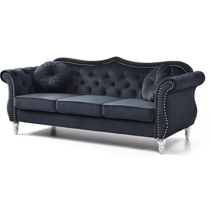 Black Sofa and Loveseat Furniture Set J29909