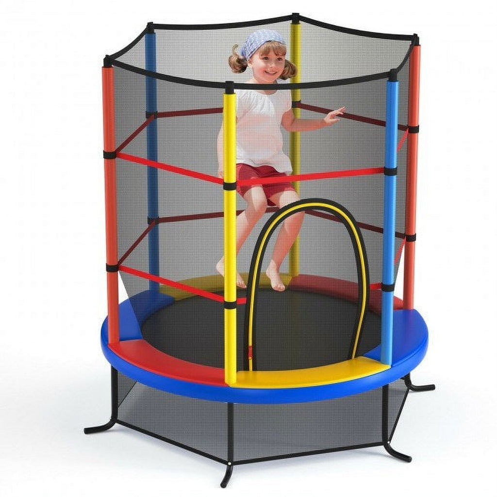 55 inch Kids Trampoline with Enclosure Net O2220