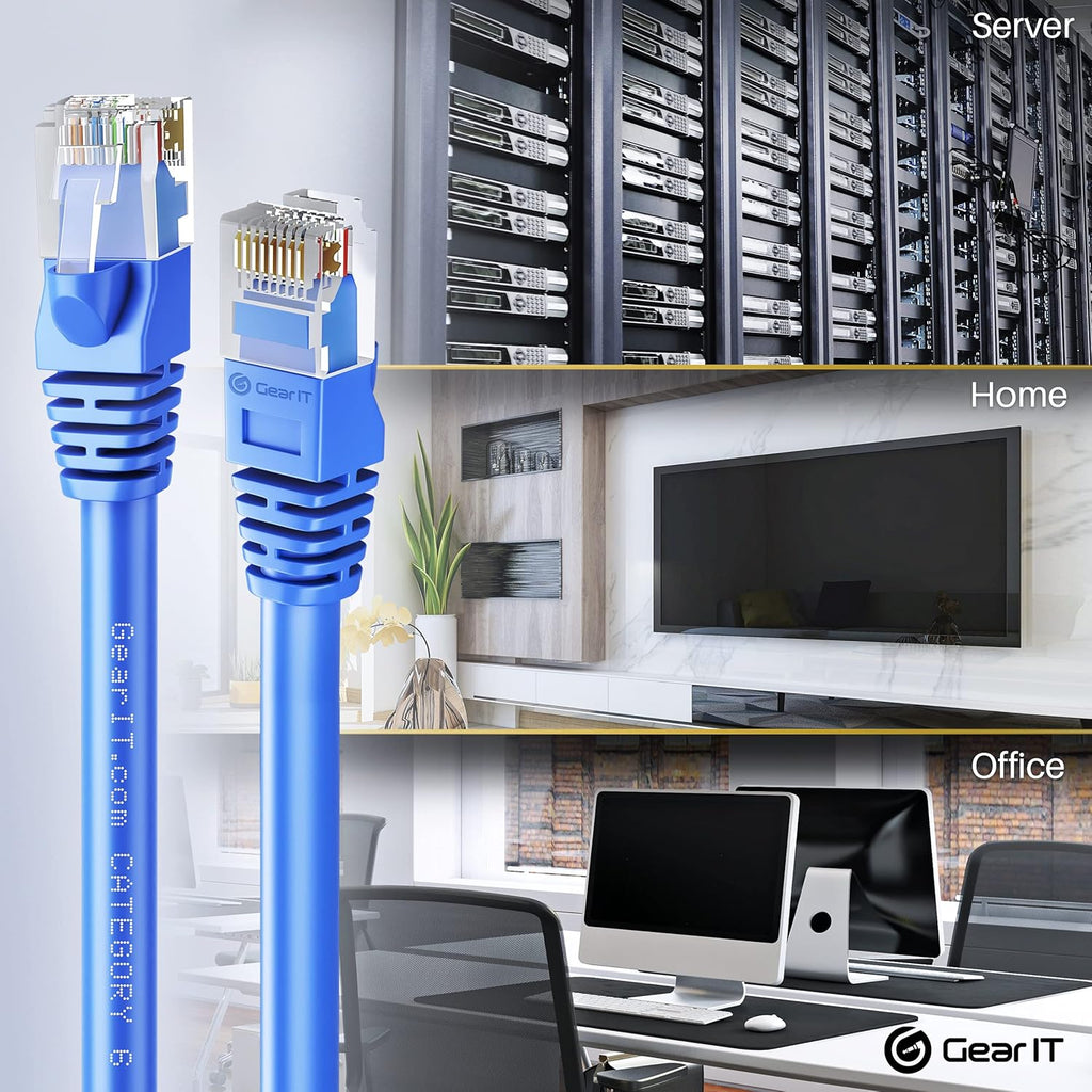 Cat 6 Ethernet Cable 5 ft (24-Pack) Blue T358912