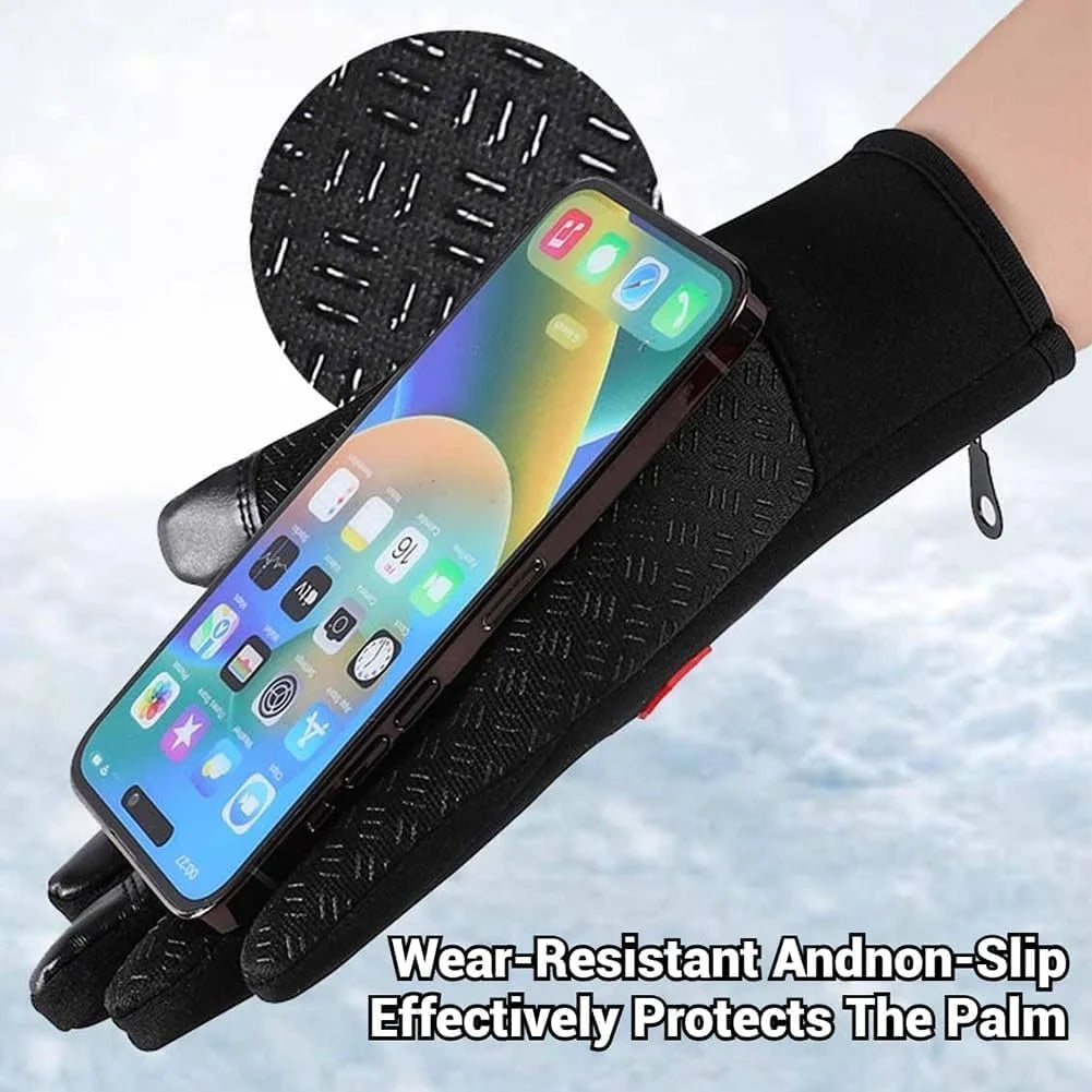 Waterproof Windproof Thermal Touchscreen Gloves with Non-Slip Grip Z690
