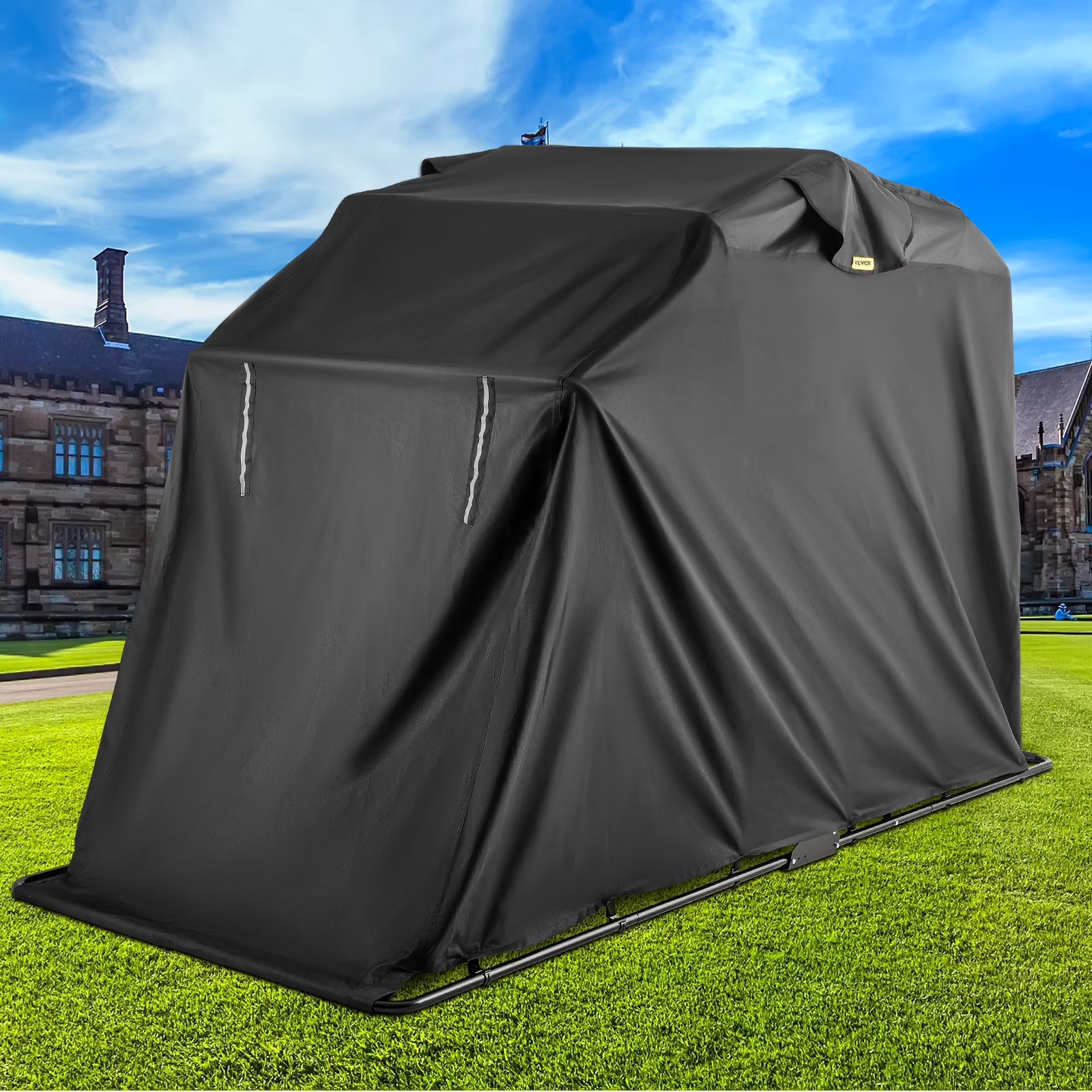 Heavy Duty Motorcycle Cover, 600D Oxford Waterproof with Lock-Holes & Storage Bag W99938